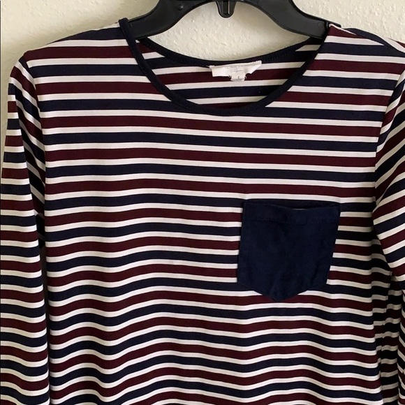 Striped T Dress with Pockets - Picture 2 of 4